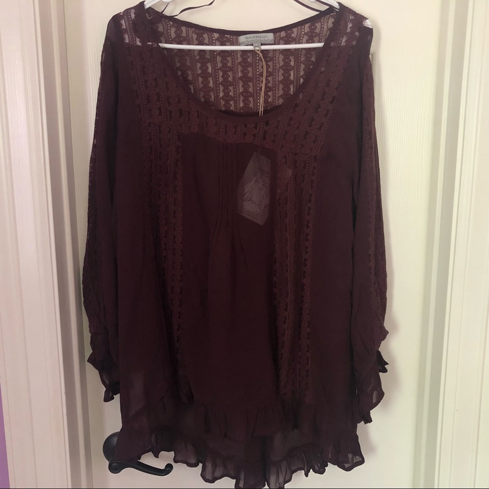 Maroon top